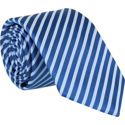 Willen Krawatte Bleu Stripe Satin